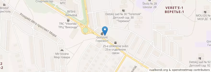 Mapa de ubicacion de Аптека en Rusia, Distrito Federal Central, Óblast De Yaroslavl, Рыбинский Район, Городской Округ Рыбинск.