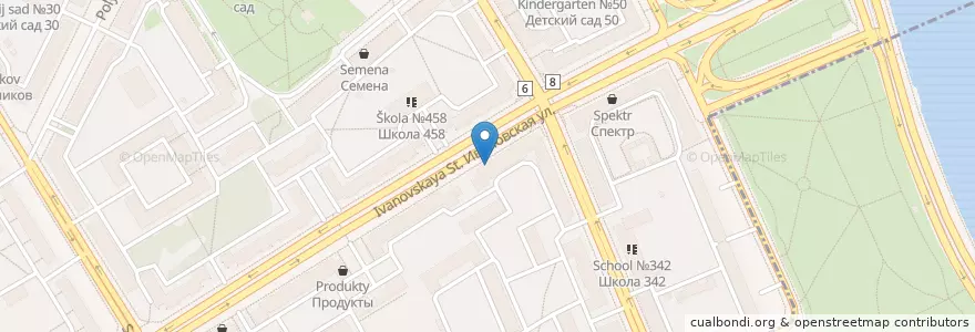 Mapa de ubicacion de Авангард en Russie, District Fédéral Du Nord-Ouest, Oblast De Léningrad, Saint-Pétersbourg, Невский Район, Ивановский Округ.