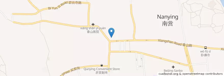 Mapa de ubicacion de Xiang Shan Post Office en China, Beijing, Hebei, Haidian District.