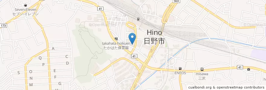 Mapa de ubicacion de マツモトキヨシ en Japão, Tóquio, 日野市.