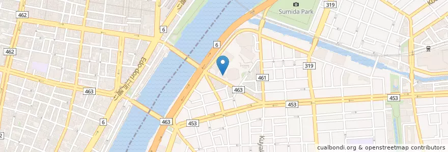 Mapa de ubicacion de 23番地カフェ (23 Banch Café) en ژاپن, 東京都, 墨田区.