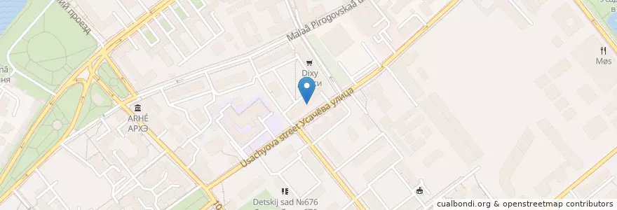 Mapa de ubicacion de Горздрав en 러시아, Центральный Федеральный Округ, Москва, Центральный Административный Округ, Район Хамовники.