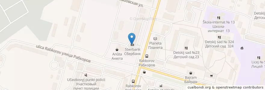 Mapa de ubicacion de Сбербанк en Rússia, Приволжский Федеральный Округ, Башкортостан, Городской Округ Уфа.