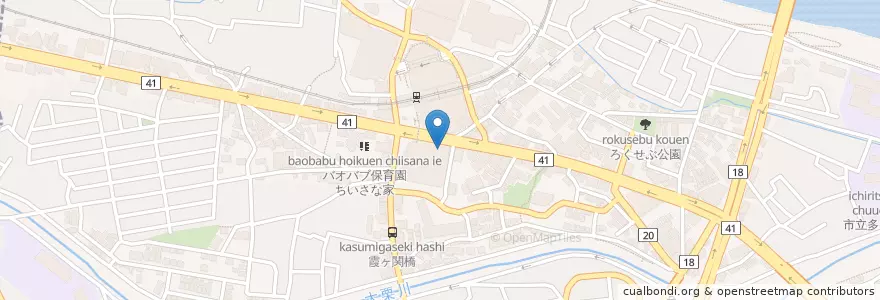 Mapa de ubicacion de みずほ銀行 en 日本, 東京都, 多摩市.