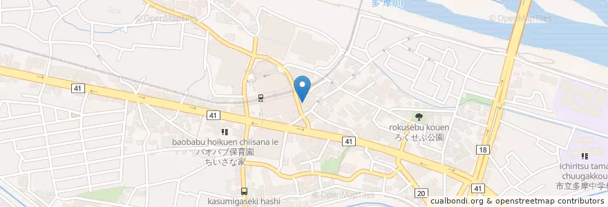 Mapa de ubicacion de ヒロタ薬局 en 日本, 東京都, 多摩市.