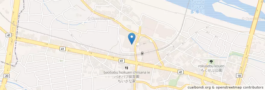 Mapa de ubicacion de 맥도날드 en 일본, 도쿄도, 多摩市.