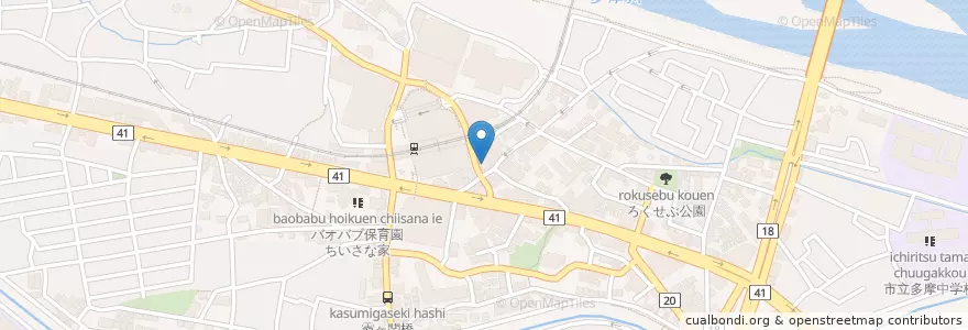 Mapa de ubicacion de 大戸屋 en Japan, 東京都, 多摩市.