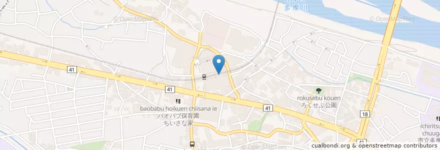 Mapa de ubicacion de からきた en Japonya, 東京都, 多摩市.