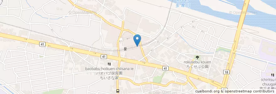 Mapa de ubicacion de さくらヶ丘ドラッグ en اليابان, 東京都, 多摩市.