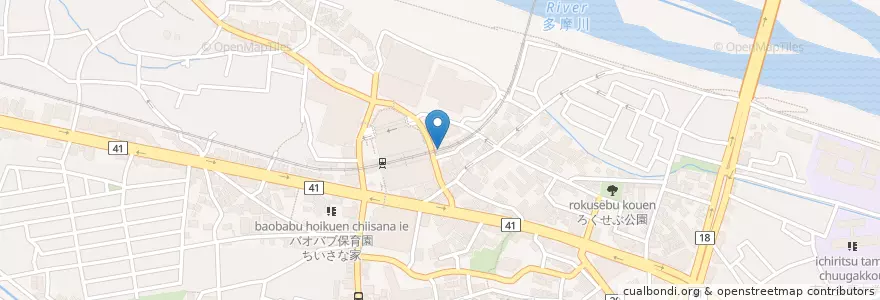 Mapa de ubicacion de ミスタードーナツ en Japan, Tokio, 多摩市.