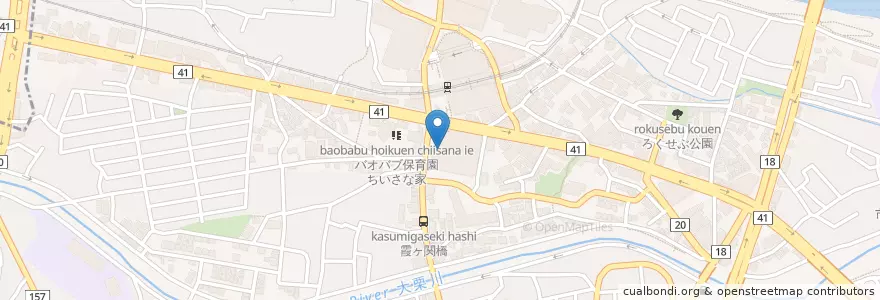 Mapa de ubicacion de 丘の上薬局 en Giappone, Tokyo, 多摩市.