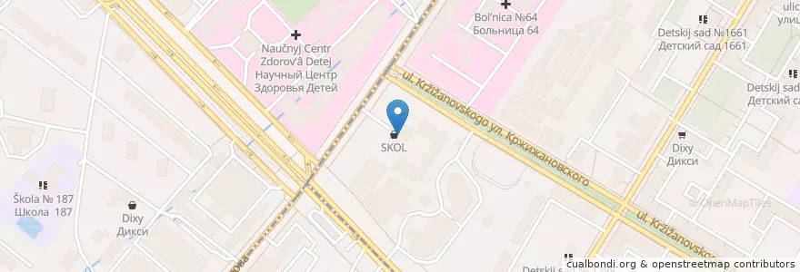 Mapa de ubicacion de Дом художников на Вавилова en Russia, Central Federal District, Moscow, South-Western Administrative Okrug, Akademichesky District.