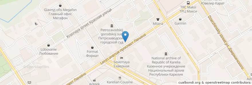 Mapa de ubicacion de Дежавю en Russie, District Fédéral Du Nord-Ouest, République De Carélie, Прионежский Район, Петрозаводский Городской Округ.