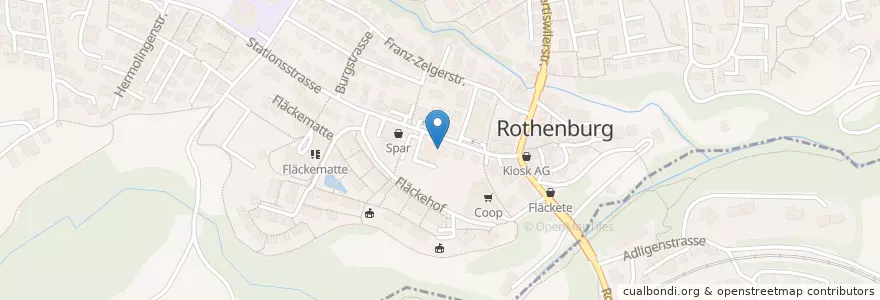 Mapa de ubicacion de Raiffeisenbank Rothenburg en Svizzera, Lucerna, Rothenburg.