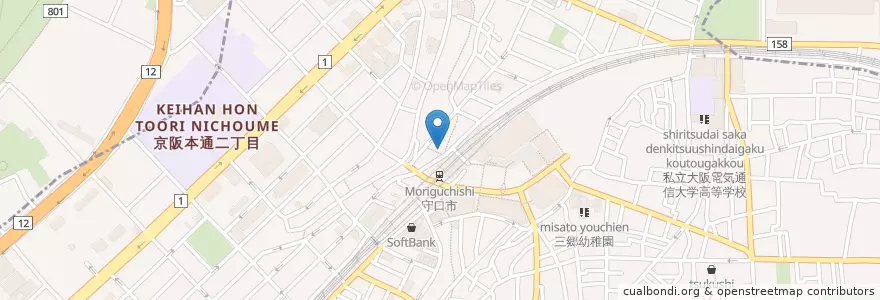 Mapa de ubicacion de ドラッグ セガミ en Japan, Präfektur Osaka, 守口市.