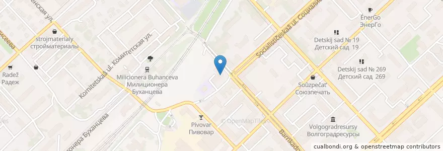 Mapa de ubicacion de Ворошиловский районный суд города Волгограда en Russia, South Federal District, Volgograd Oblast, Volgograd.