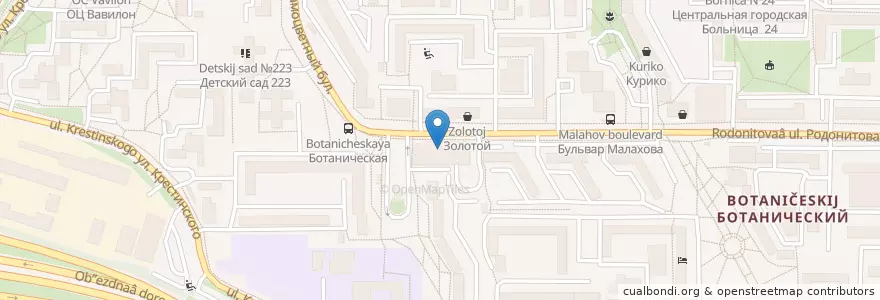 Mapa de ubicacion de Альфа-Банк en 러시아, Уральский Федеральный Округ, Свердловская Область, Городской Округ Екатеринбург.