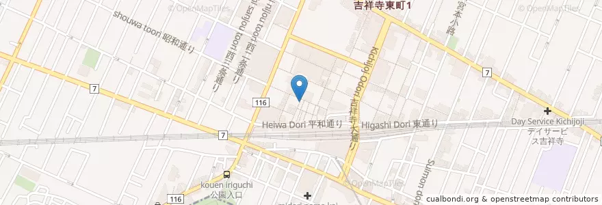Mapa de ubicacion de ステーキハウスSATOU en Jepun, 東京都, 武蔵野市.