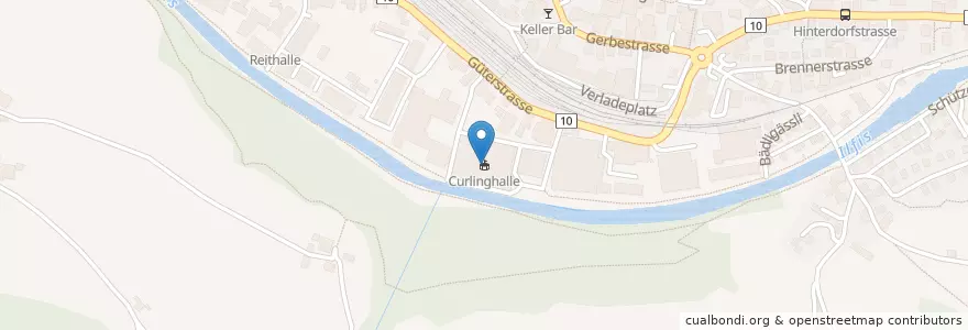 Mapa de ubicacion de Ilfisstadion en Svizzera, Berna, Verwaltungsregion Emmental-Oberaargau, Verwaltungskreis Emmental, Langnau Im Emmental.