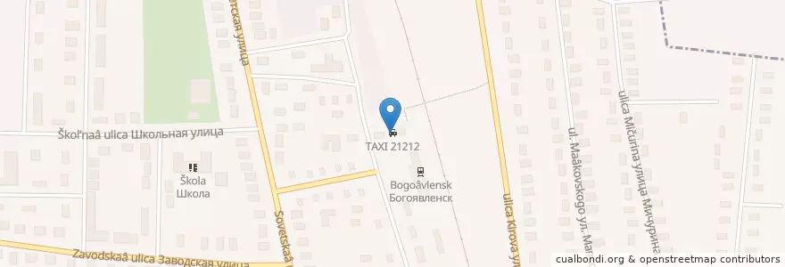 Mapa de ubicacion de TAXI 21212 en Rusia, Distrito Federal Central, Óblast De Tambov, Первомайский Район, Первомайский Поссовет.
