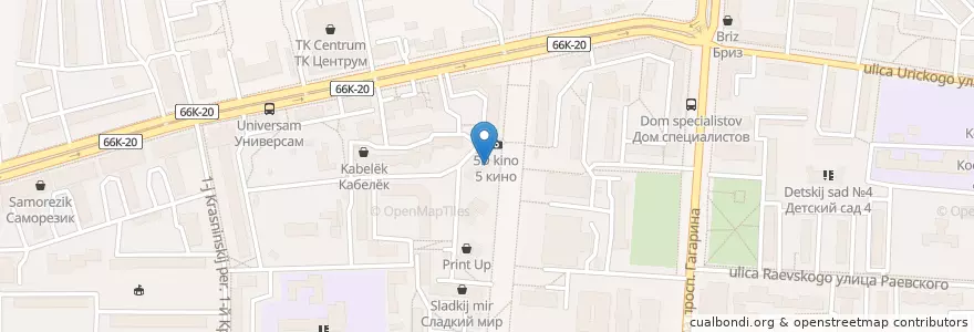 Mapa de ubicacion de додо пицца en Rusland, Centraal Federaal District, Oblast Smolensk, Смоленский Район, Городской Округ Смоленск.