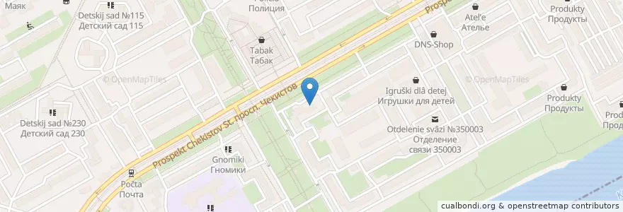 Mapa de ubicacion de Социальная аптека en Russia, Distretto Federale Meridionale, Territorio Di Krasnodar, Городской Округ Краснодар.