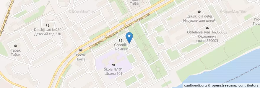 Mapa de ubicacion de Кубанский Универсальный банк en Rússia, Distrito Federal Do Sul, Krai De Krasnodar, Городской Округ Краснодар.