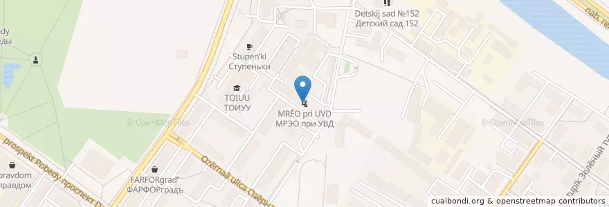 Mapa de ubicacion de МРЭО при УВД en Rusia, Distrito Federal Central, Óblast De Tver, Городской Округ Тверь, Калининский Район.