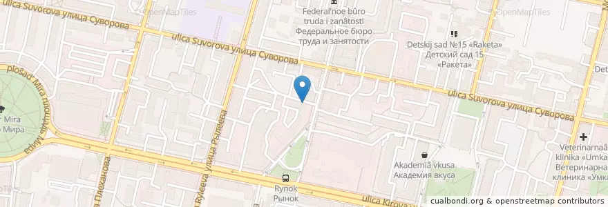 Mapa de ubicacion de Зоосфера en Rusya Federasyonu, Центральный Федеральный Округ, Kaluga Oblastı, Городской Округ Калуга.