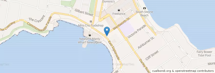 Mapa de ubicacion de Garfish en Australia, New South Wales, Sydney, Northern Beaches Council.
