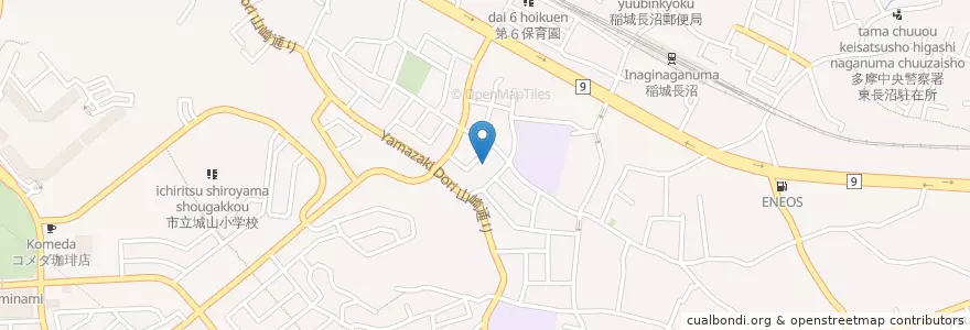 Mapa de ubicacion de コマクサ幼稚園 en Japon, Tokyo, 稲城市.