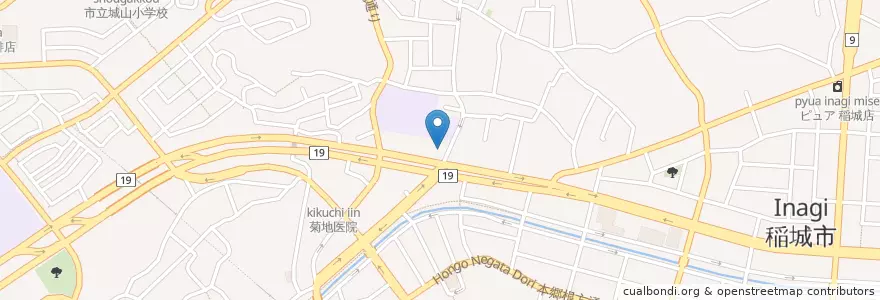 Mapa de ubicacion de 稲城市 福祉センター en Japan, Tokio, 稲城市.