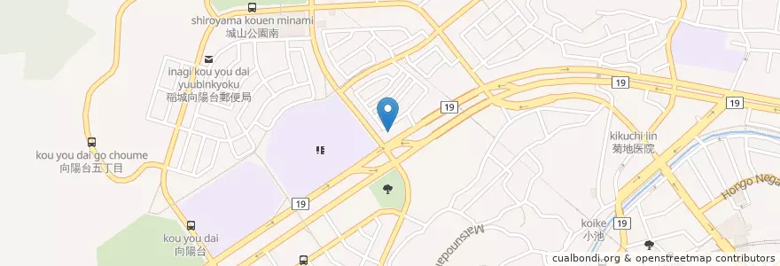Mapa de ubicacion de ウエルパーク 薬局稲城向陽台店 en 日本, 東京都, 稲城市.