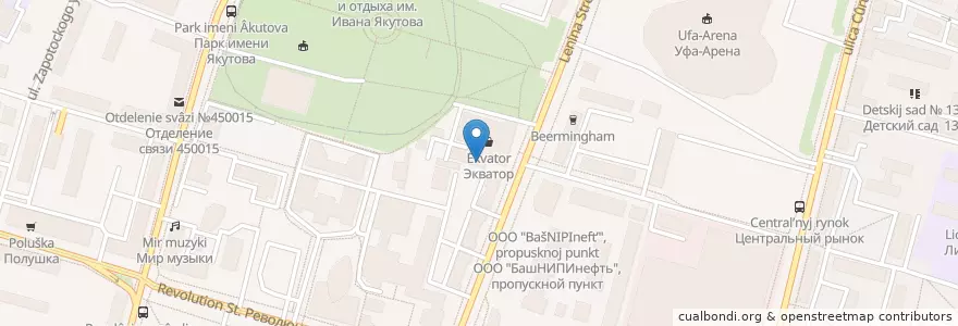 Mapa de ubicacion de ВТБ en Rusland, Приволжский Федеральный Округ, Basjkirostan, Городской Округ Уфа.