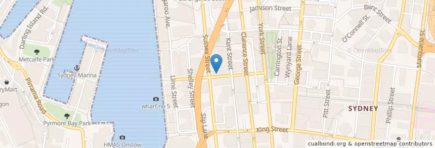 Mapa de ubicacion de Small Bar en Australië, Nieuw-Zuid-Wales, Council Of The City Of Sydney, Sydney.