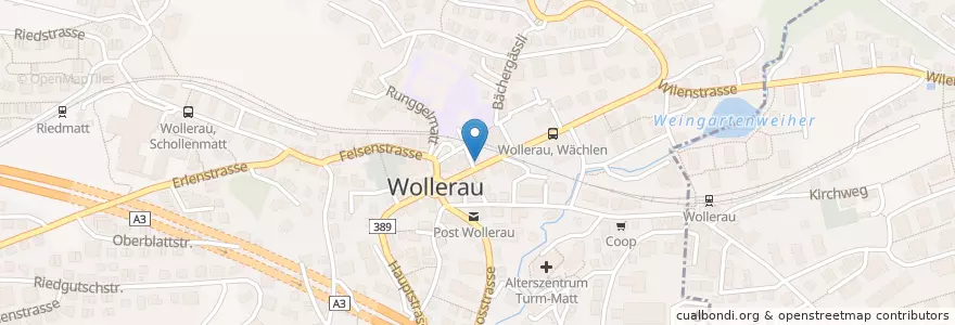 Mapa de ubicacion de Drogerie Dobler en Schweiz/Suisse/Svizzera/Svizra, Schwyz, Höfe, Wollerau.