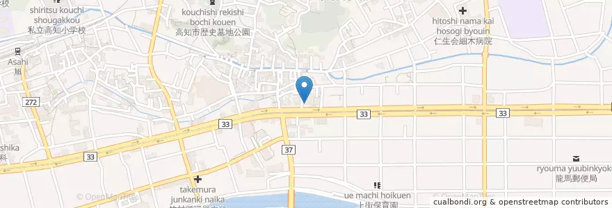 Mapa de ubicacion de ほっかほっか亭 en Japão, 高知県, 高知市.