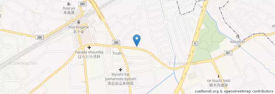 Mapa de ubicacion de きよしが丘歯科診療所 en Japan, 千葉県, 松戸市.