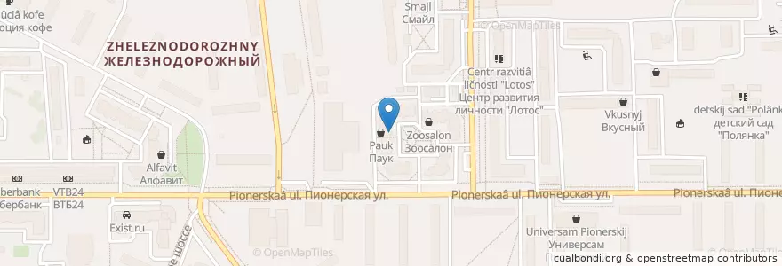 Mapa de ubicacion de Аптечный пункт en 俄罗斯/俄羅斯, Центральный Федеральный Округ, 莫斯科州, Городской Округ Балашиха.