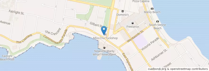 Mapa de ubicacion de Crinitis en Austrália, Nova Gales Do Sul, Sydney, Northern Beaches Council.
