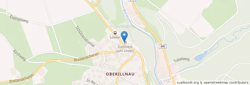 Mapa de ubicacion de Gasthaus zum Löwen en Switzerland, Zurich, Bezirk Pfäffikon, Illnau-Effretikon.