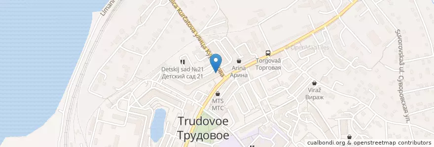 Mapa de ubicacion de Ovita en Rússia, Distrito Federal Oriental, Krai Do Litoral, Владивостокский Городской Округ.