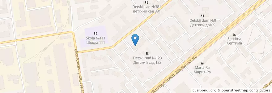 Mapa de ubicacion de Детская городская больница №6 en Rusia, Сибирский Федеральный Округ, Wilayah Novosibirsk, Городской Округ Новосибирск.