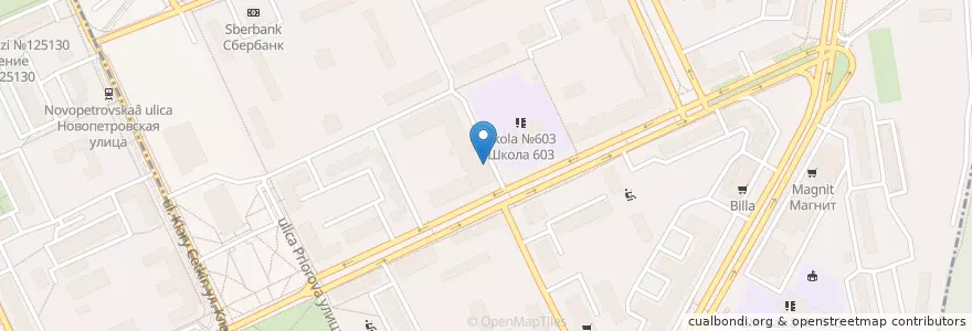 Mapa de ubicacion de Без вывески en Rusia, Центральный Федеральный Округ, Москва, Северный Административный Округ, Район Коптево.