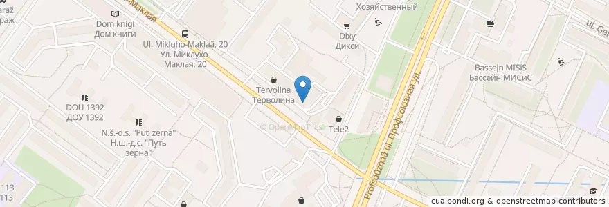 Mapa de ubicacion de Многопрофильная поликлиника en Russie, District Fédéral Central, Moscou, Юго-Западный Административный Округ, Район Коньково.
