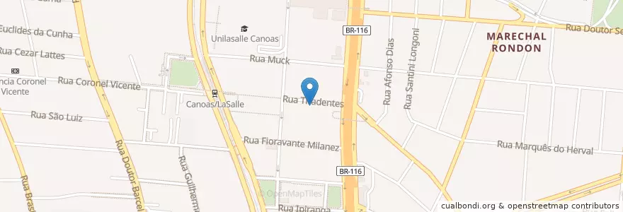 Mapa de ubicacion de Itaú en Brezilya, Güney Bölgesi, Rio Grande Do Sul, Região Geográfica Intermediária De Porto Alegre, Região Metropolitana De Porto Alegre, Região Geográfica Imediata De Porto Alegre, Canoas.