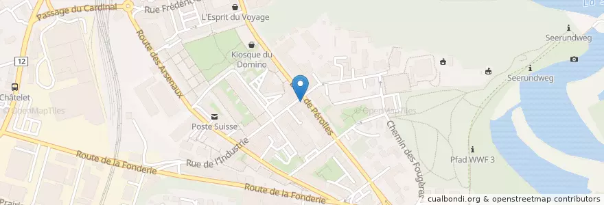 Mapa de ubicacion de Snack Ch@t en Suisse, Fribourg, District De La Sarine, Fribourg.