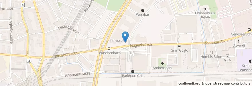 Mapa de ubicacion de Notwasserbrunnen en Switzerland, Zurich, District Zurich, Zurich.