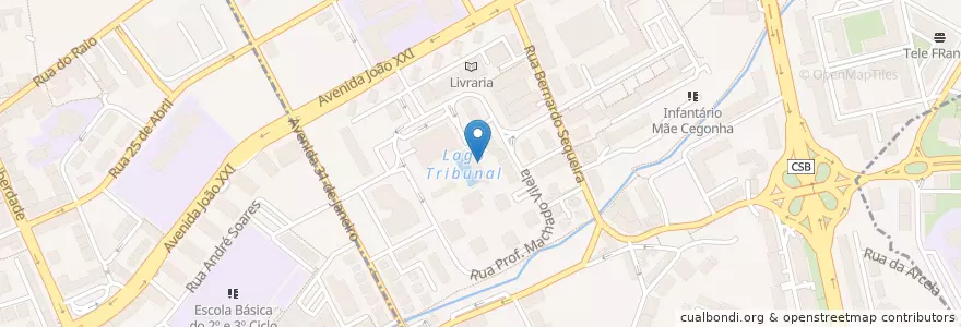 Mapa de ubicacion de CTT - Santa Tecla en Португалия, Северный, Braga, Каваду, Braga, São Vítor.