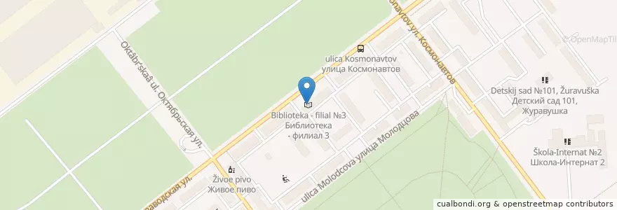 Mapa de ubicacion de Библиотека - филиал №3 en روسيا, Центральный Федеральный Округ, ريازان أوبلاست, Городской Округ Рязань.